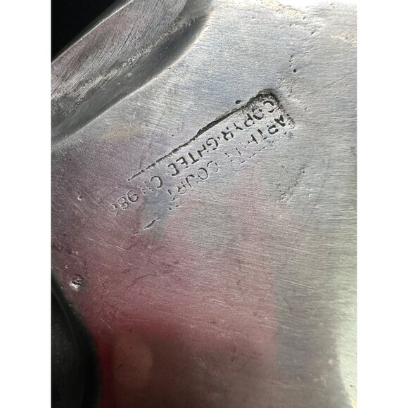 Vtg Arthur Court 86 Scallop Shell Serving Platter Aluminum Serving Tray 20"x11" - Picture 3 of 7